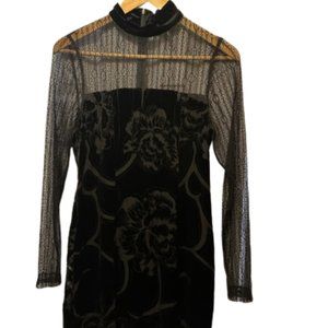 Free People Lace and Velvet Dress